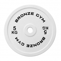 Диск калиброванный для пауэрлифтинга белый BRONZE GYM BGPLCL050 (5 кг)
